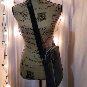 David Bitton Buffalo leather crossbody unisex bag